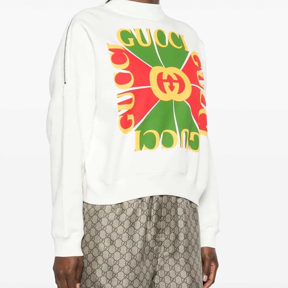 Gucci Red and Green Oversized Sweatshirt